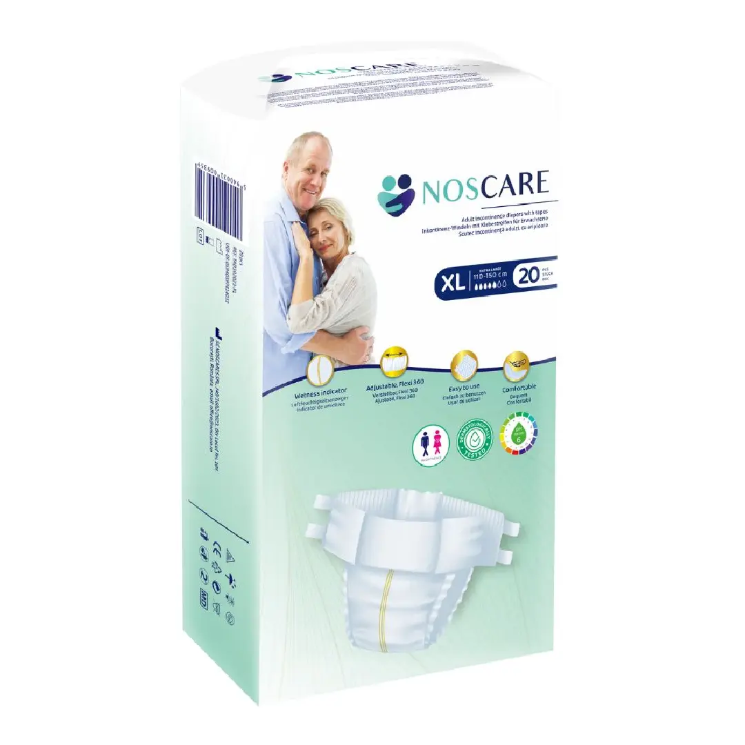 Scutece de incontinenta cu aripioare, marimea XL, 20 bucati, Noscares