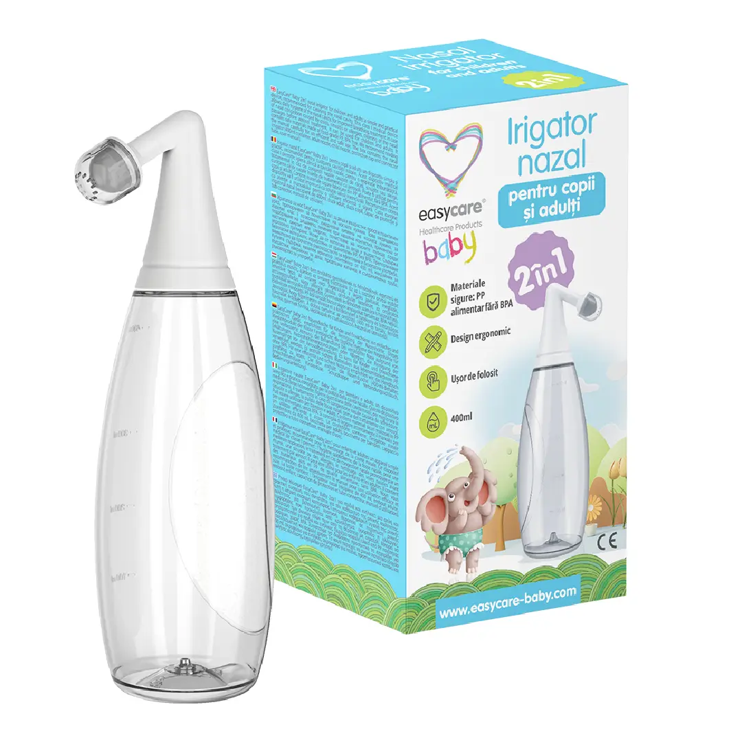 Irigator nazal 2in1 copii+adulti, 400 ml, Easycare Baby