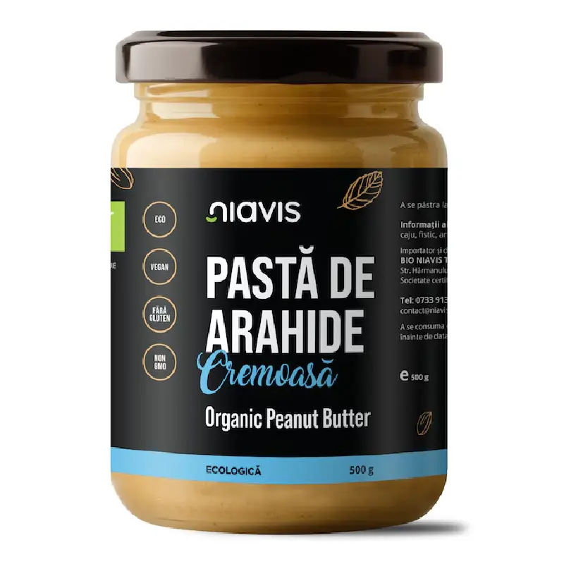 Pasta de arahide cremoasa Ecologica - BIO, 500g, Niavis
