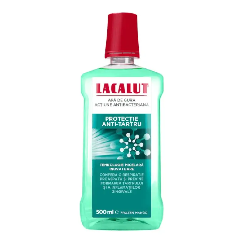 Apa de gura micelara protectie anti-tartru, 500 ml, Lacalut