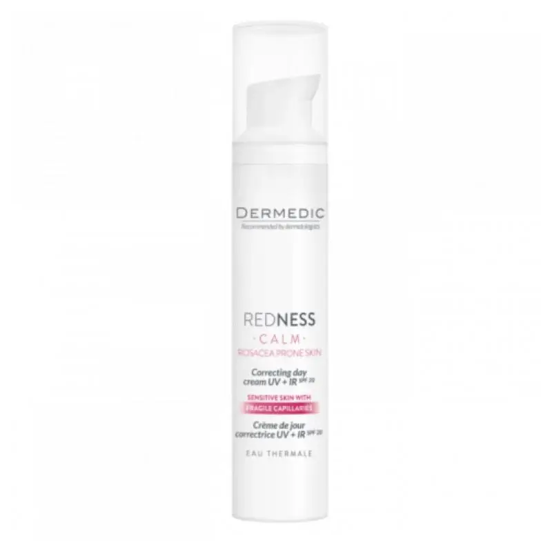 Crema corectoare zi UV+IR,  piele cuperozica REDNESS CALM, 40 ml, Dermedic