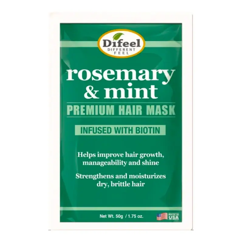 Masca cu efect de intarire a parului Rosemary and Mint, 50 g, Difeel