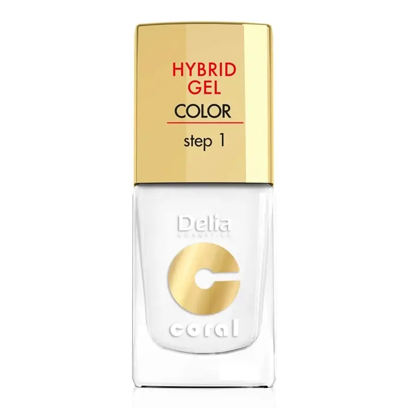 Oja Hybrid Coral 025 Alb, 11 ml, Delia Cosmetics