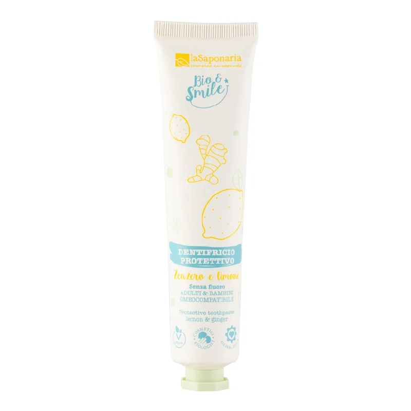Pasta de dinti protectoare cu lamaie si ghimbir, 75ml, La Saponaria