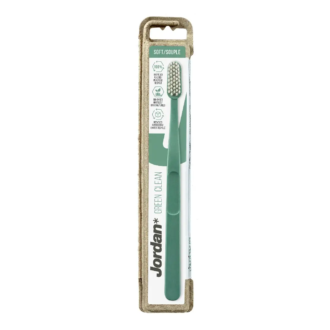 Periuta de dinti pentru adulti Green Clean Soft, culori variate, 1 bucata, Jordan