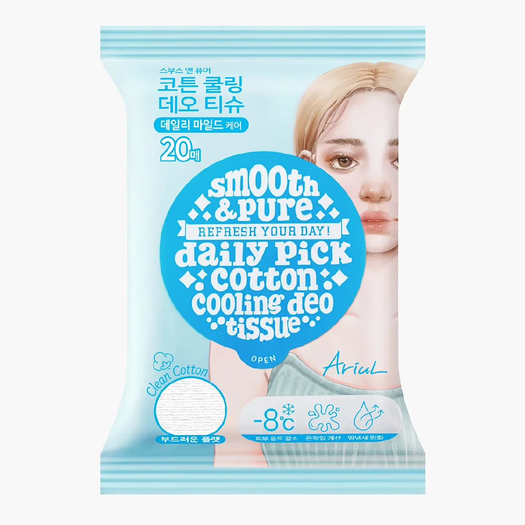 Servetele deodorante Smooth & Pure Cotton Cooling, 20 bucati, Ariul