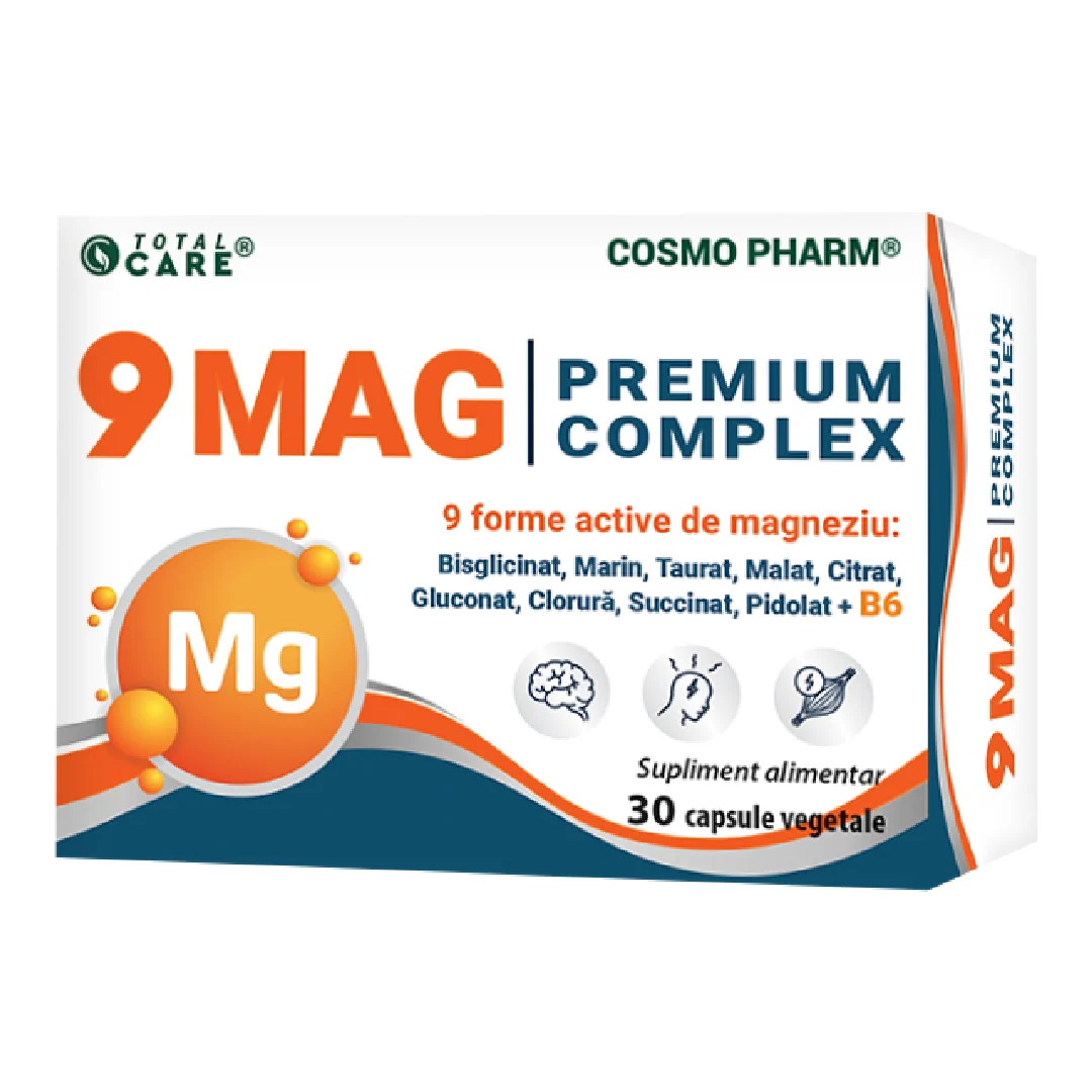 9 Mag Premium Complex, 30 capsule vegetale, CosmoPharm