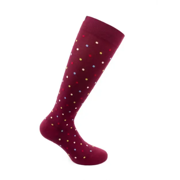 Sosete bumbac pana la genunchi, Fancy Socks, rosu - L