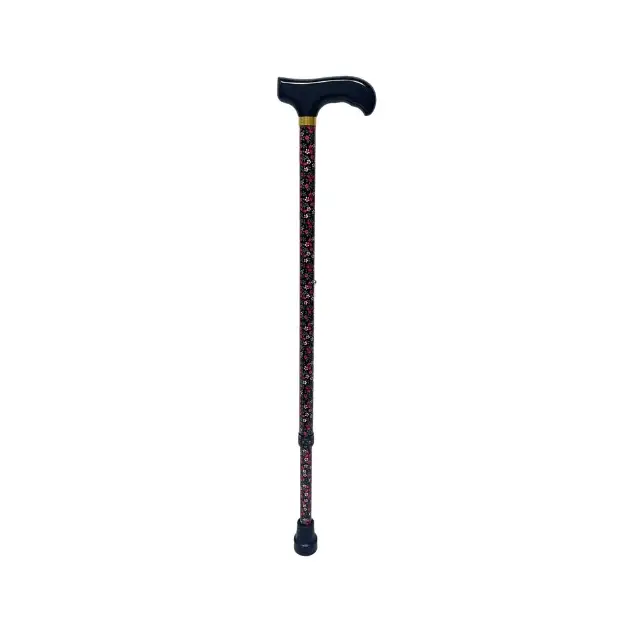 Baston reglabil din aluminiu, Floral Roz, JL920L