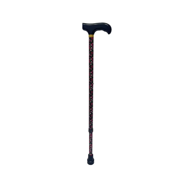 Baston reglabil din aluminiu, Floral Roz, JL920L