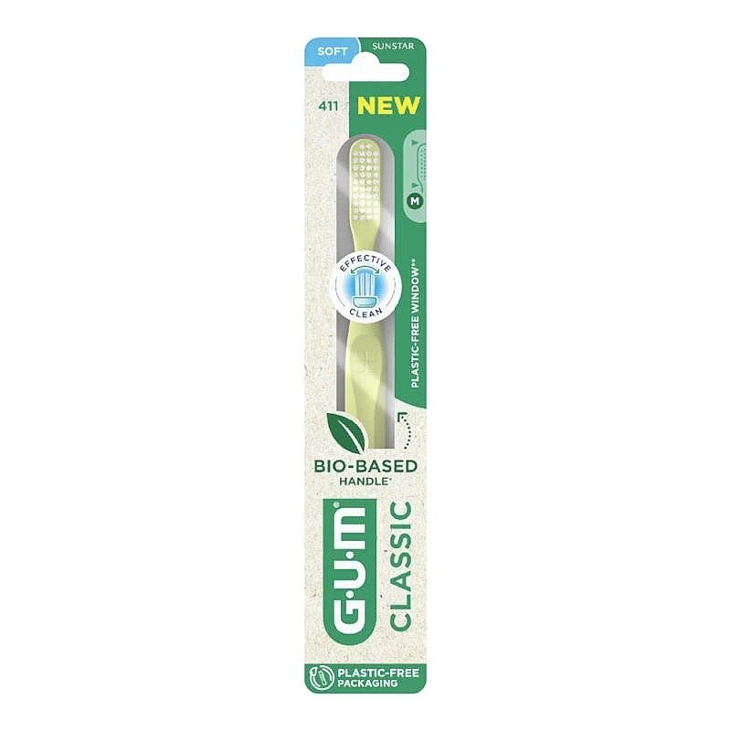 Periuta de dinti, Classic Soft M, 411, culori variate, Sunstar Gum
