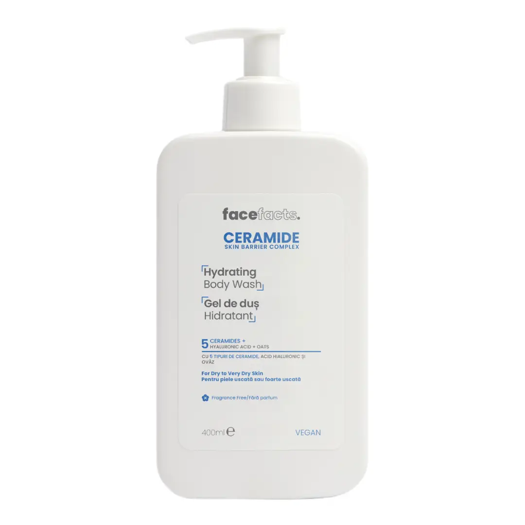 Gel de dus hidratant Ceramide, 400ml, Face Facts