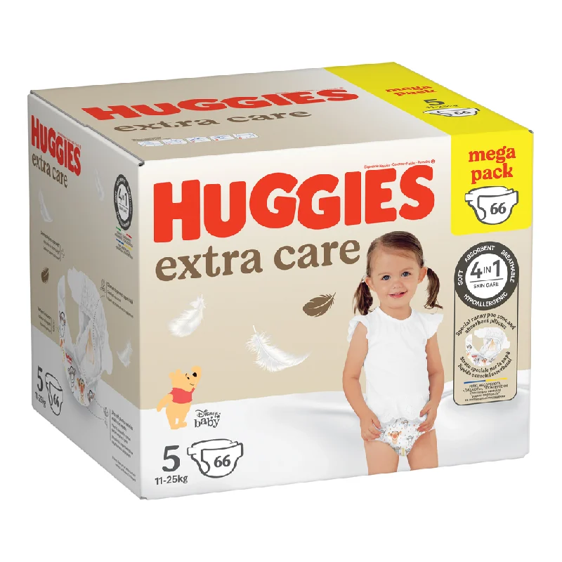Scutece Extra Care Marimea 5, 11-25 kg, 66 bucati, Huggies