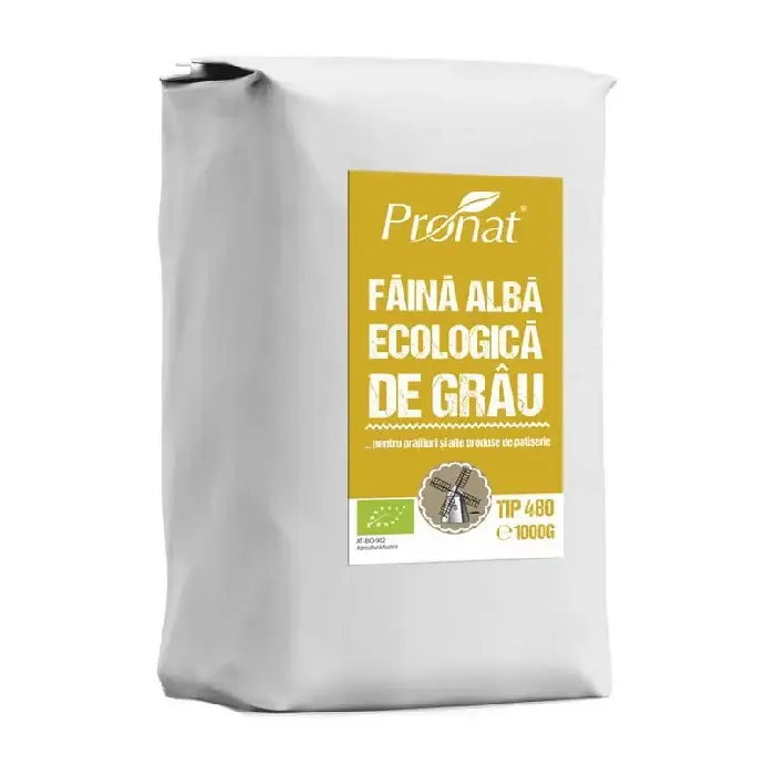 Faina Bio alba de grau tip 480, 1 kg, Pronat