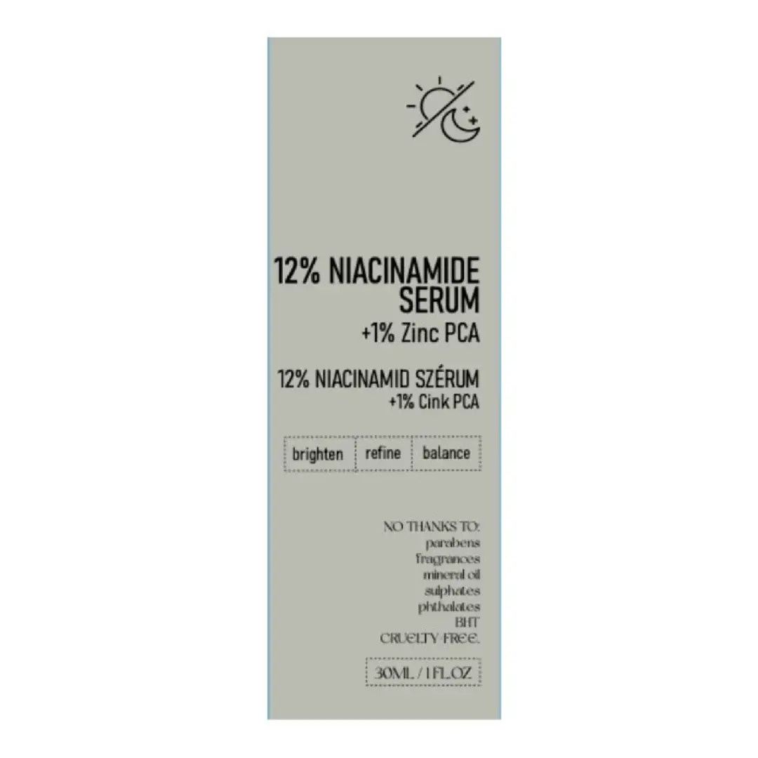 Ser cu 12% Niacinamide + 1% Zinc, 30 ml, Nerds
