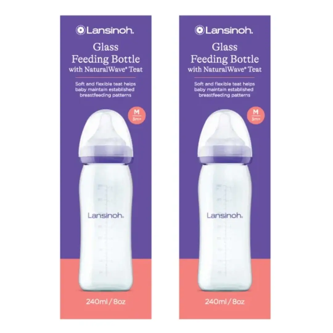 Pachet biberoane din sticla, 2*240 ml, Lansinoh
