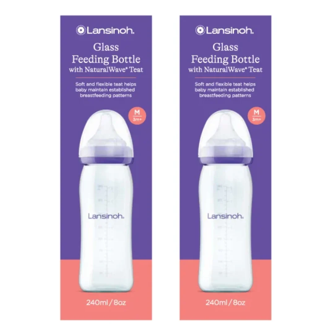 Pachet biberoane din sticla, 2*240 ml, Lansinoh