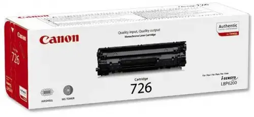 Toner Canon 726, acoperire 2100 pagini (Negru)