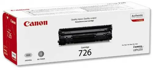 Toner Canon 726, acoperire 2100 pagini (Negru)