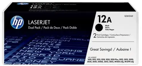 Toner HP 12A (Negru - pachet dublu)