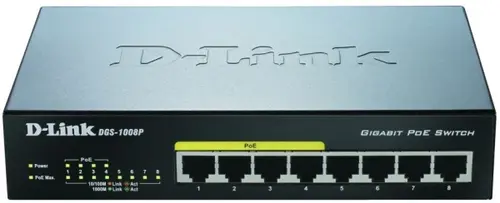 Switch D-Link DGS-1008P, 8 porturi