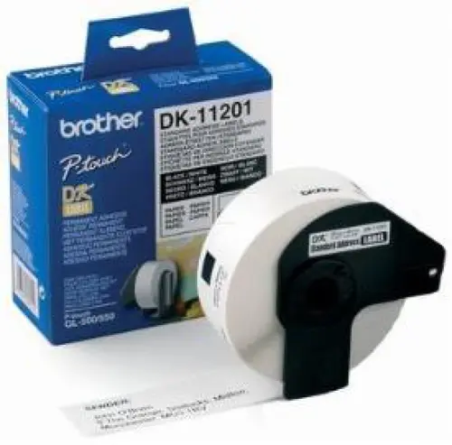 Etichete de Hartie Brother standard pentru adrese 29 mm x 90 mm, negru/alb