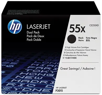 Toner HP 55X (Negru - pachet dublu)