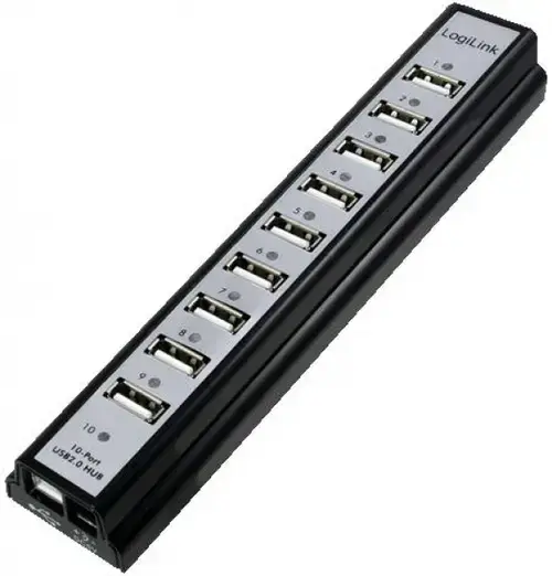 Hub USB 2.0 LogiLink UA0096 10 porturi (Negru)