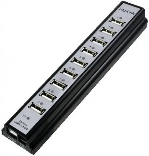 Hub USB 2.0 LogiLink UA0096 10 porturi (Negru)