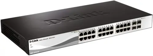 Switch D-Link DGS-1210-28P, 24 porturi + 4 Combo SFP
