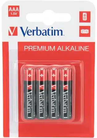 Baterii alcaline AAA Verbatim, 4 buc