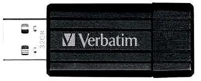 Stick USB Verbatim PinStripe 32 GB (Negru)