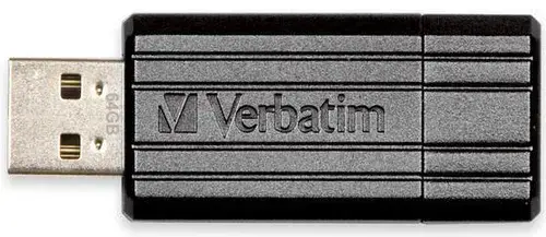 Stick USB Verbatim PinStripe 64GB (Negru)