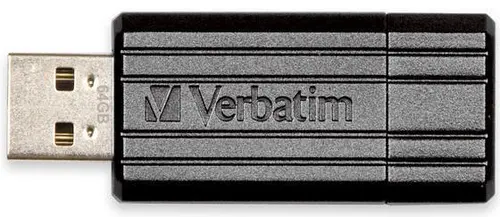 Stick USB Verbatim PinStripe 64GB (Negru)