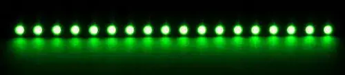Bara rigida Nanoxia, 18 LED-uri ultra-luminoase, 20 cm (Verde)