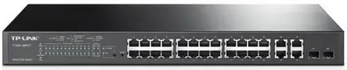 Switch TP-LINK T1500-28PCT, 24 porturi 10/100Mbps, 4 porturi Gigabit, 2 porturi SFP