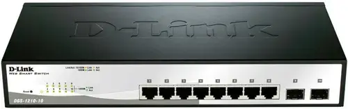 Switch D-Link DGS-1210-10, Gigabit, 8 porturi, 2 SFP