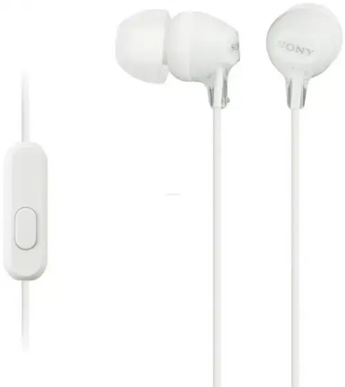 Casti cu microfon Sony MDR-EX15AP (Albe)