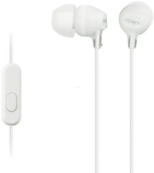 Casti cu microfon Sony MDR-EX15AP (Albe)