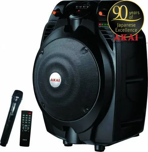 Boxa Portabila activa Akai SS022A-X6, Bluetooth, USB, slot card (Negru)
