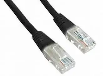 Cablu UTP Gembird PP12-0.5M/BK, Patchcord, CAT.5e, 0.5m (Negru)