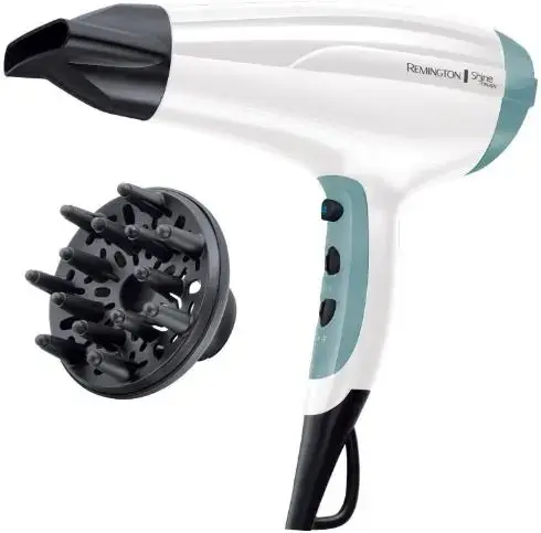 Uscator de par Remington Shine Therapy D5216, 2300W, 3 trepte, 2 viteze (Alb/Albastru)