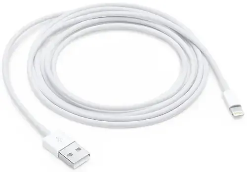 Cablu de date Apple MD819ZM/A, Lightning, 2m, Blister (Alb)