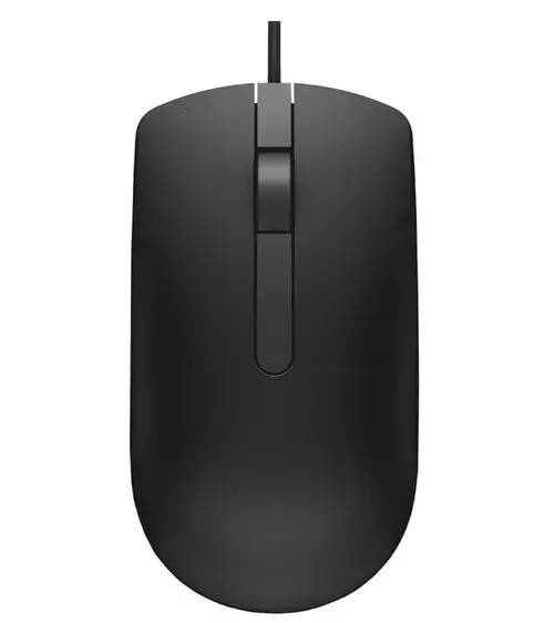 Mouse cu fir DELL MS116, 1000 dpi, Negru