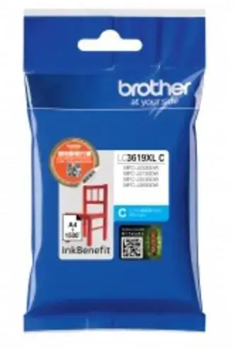 Cartus cerneala Brother LC3619XLC, acoperire 1500 pagini (Cyan)