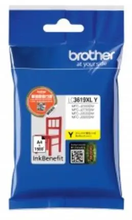 Cartus cerneala Brother LC3619XLY, acoperire 1500 pagini (Galben)