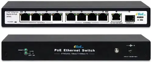 Switch Esol S08PoE-P120-1G-1SFP, 8 porturi