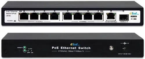 Switch Esol S08PoE-P120-1G-1SFP, 8 porturi