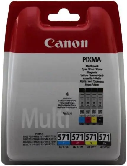 Set cartuse cerneala Canon CLI-571MULTI Multipack (Cyan+Magenta+Yellow+Black)