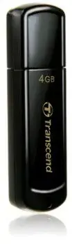 Stick USB Transcend JetFlash 350, 4GB, USB 2.0 (Negru)